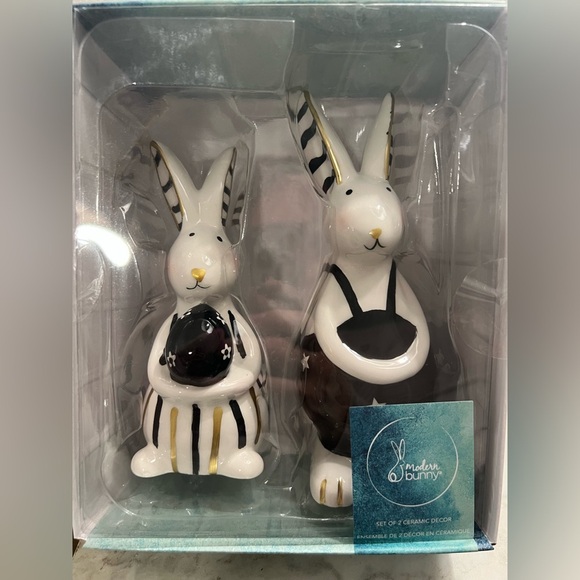 Modern Bunny Easter Bunny Set of 2 - Picture 1 of 9